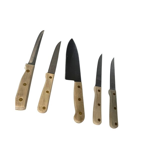 Chicago Cutlery 5 Piece Lot Knife Set 3 Steak Knives Chefs Knife Utility Knife - Picture 1 of 7